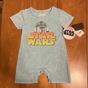Star Wars Infant Onesie One Piece Shirt Shortall 12M NWT